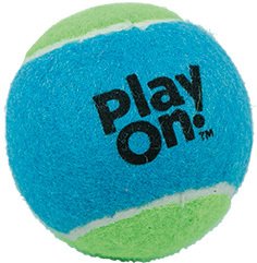 Play On Dog Toy, Tennis Ball Assorted Colors, 2.5 Inches