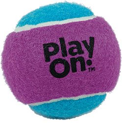 Play On Dog Toy, Tennis Ball Assorted Colors, 2.5 Inches