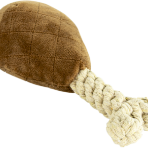 Play On Dog Toy Plush/Rope Drumstick