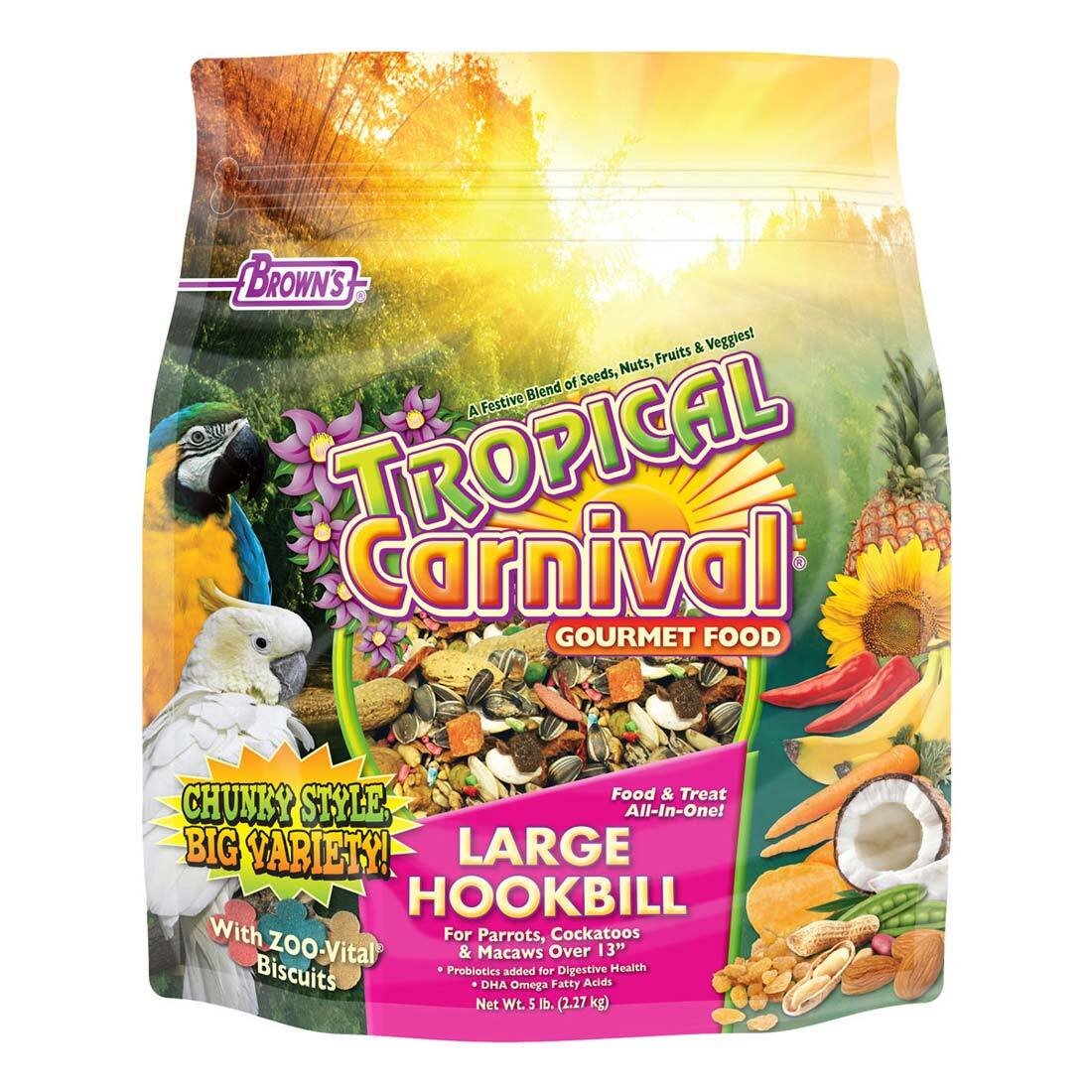 F.M. Brown's 5 pound Tropical Carnival® Gourmet Large Hookbill Food