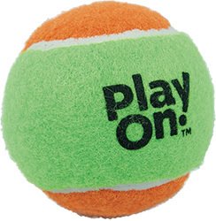 Play On Dog Toy, Tennis Ball Assorted Colors, 2.5 Inches
