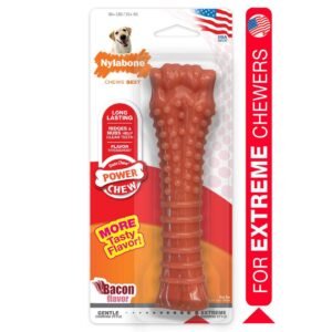 Nylabone Power Chew Flavored Durable Chew Toy, Bacon, X-Large/Souper