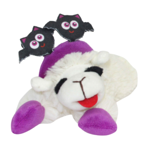 Multipet Halloween Lamb Chop With Bat Headband Dog Toy, 6 Inches