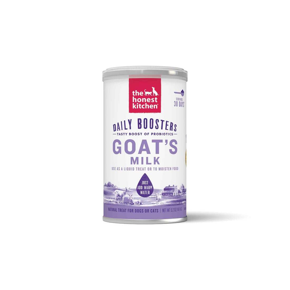 The Honest Kitchen Instant Goat's Milk with Probiotics for Dogs and Cats, 5.2 Ounces