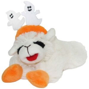 Multipet Halloween Lamb Chop With Ghost Headband Dog Toy, 6 Inches