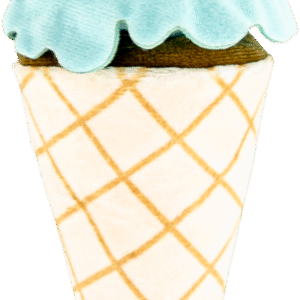 Play On Dog Toy 2-in-1 Plush Mint Chip Ice Cream