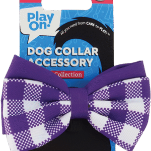 Play On Bow Tie, Purple Plaid, One Size