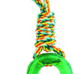 Play On Dog Toy Rope Pull with TPR Tire
