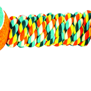 Play On Dog Toy Rope Tug with 2 Tennis Balls