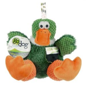 Go Dog Checkers Sitting Duck Dog Toy, Large