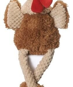 Quaker Go Dog Checkers Skinny Rooster Dog Toy, Large