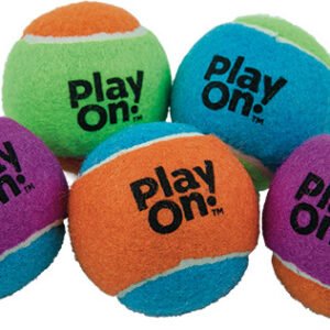 Play On Dog Toy, Tennis Ball Assorted Colors, 2.5 Inches